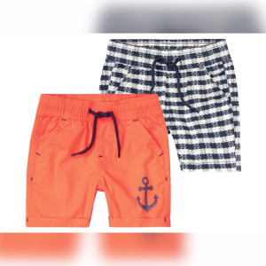 شلوارک تابستانی پسرانه ودخترانه لوپیلو کتان نخ پنبه مناسب1تا2سال