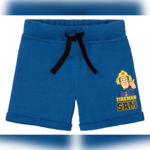 شلوارک پسرانه سام آتشنشان تمام نخ پنبه مناسب4تا6 کوچولوشاپ آبی
