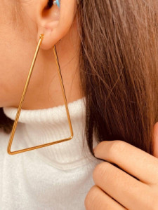 گوشواره مثلثی استیل