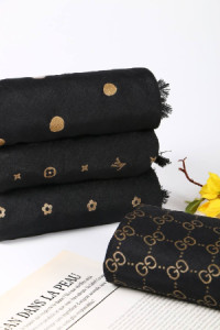 شال مشکی نخی-138879