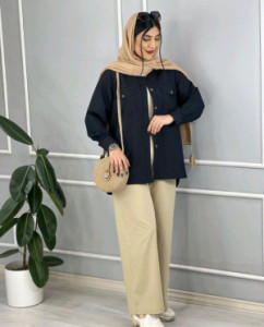 شلوار بگ جنس لنین کمر کش فری تا 48