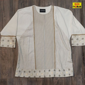 مانتو مجلسی لنین مدل جلو باز فری سایز پارچه طرح دار