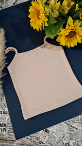 کراپ دخترانه کبریتی کشی رنگ کرم کیفیت پارچه عالی