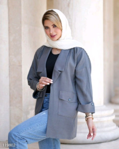 مانتو کتی زنانه کرپ مدل مانتو کتی-119260