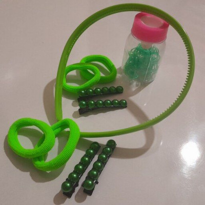 پکیج و ست اکسسوری مو سبز