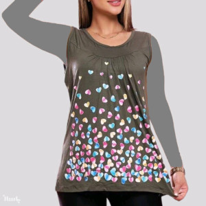 تاپ زنانه قلبی چیندار