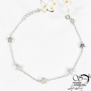 پابند نقره ستاره روکش طلا کد 10566