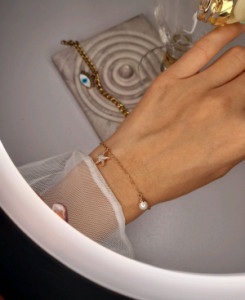 دستبند ستاره دریایی ژوپینگ آبکاری طلا 18 عیار