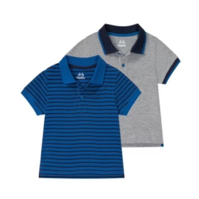 پلوشرت طوسی و آبی دو دکمه ایی پسرانه لوپیلو نخ پنبه 2تا4سال مجلسی