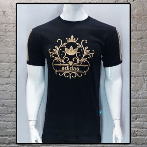 تیشرت یقه گرد مشکی طرح آدیداس