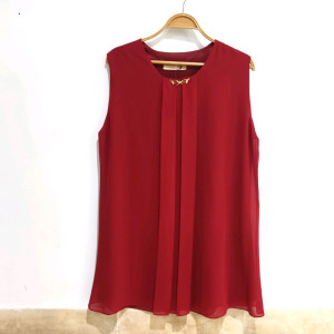 شومیز آستین حلقه سایز بزرگ سفید-112771