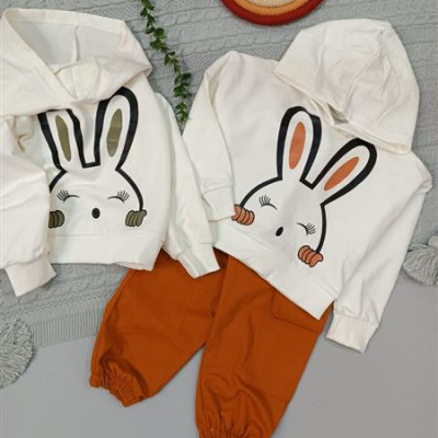 هودی شلوار دخترانه خرگوش کوچولو مناسب 2 تا 9 سال