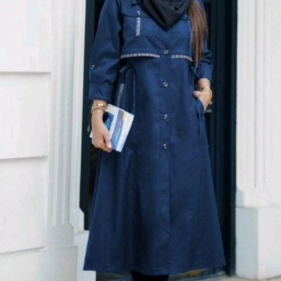 مانتو اسپرت زنانه تترون مدل مغزی دوزی قدبلند-132572