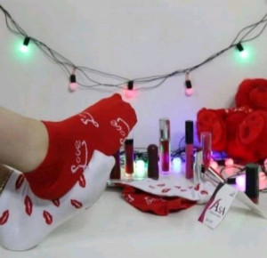 جوراب تابه تا طرح لاو و لب-128332