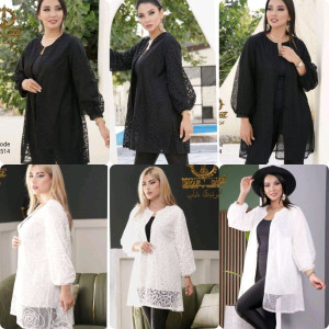 مانتو مجلسی حریر گیپور برجسته مدل پانی کوتاه حلوباز