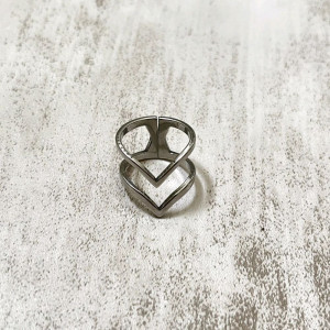 انگشتر هفتی نقره ای استیل رنگ ثابت ارسال رایگان