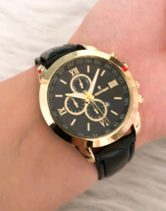 ساعت زنانه بند چرم مشکی به صورت تک-121035