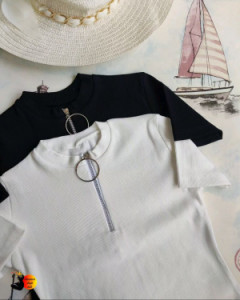 بادی یقه زیپ دار