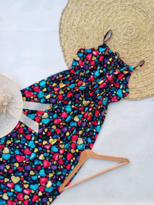 پیراهن روزمره زنانه نخی مدل پیراهن ساحلی زنانه نخی