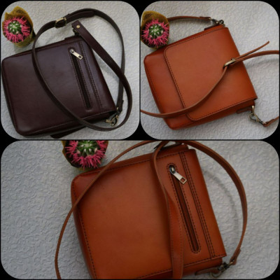 کیف اسپرت( یکطرفه) چرم طبیعی دست دوز