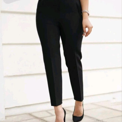 شلوار راسته زنانه کرپ مازراتی قد100 شیکلند-151265