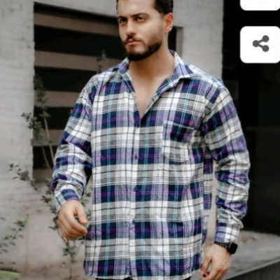 پیراهن پاییزه مردانه مدل Vazista (سرمه ای)