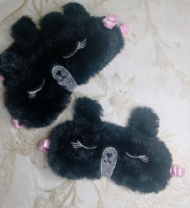 چشم بند فانتزی مشکی وطوسی