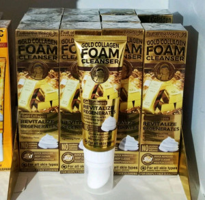 فوم شوینده براش دار کلاژن طلا WOKALI