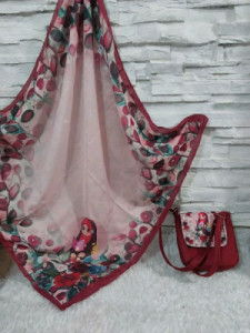 ست کیف و روسری دخترانه طرح عفاف-130931