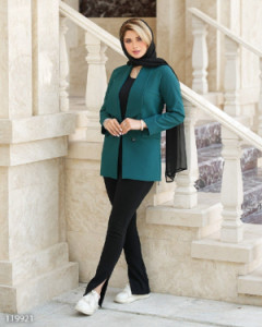 مانتو اداری زنانه کرپ مدل کت نیکان