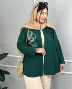 شومیز بابویی طرح سرخپوستی فری سایز از 38تا 50-118752