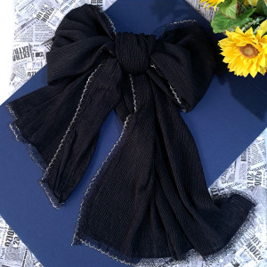 شال زنانه پلیسه مشکی مجلسی درجه یک-118954