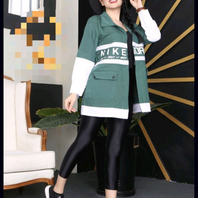 مانتو اسپرت زنانه نخی مدل جلوچاپ