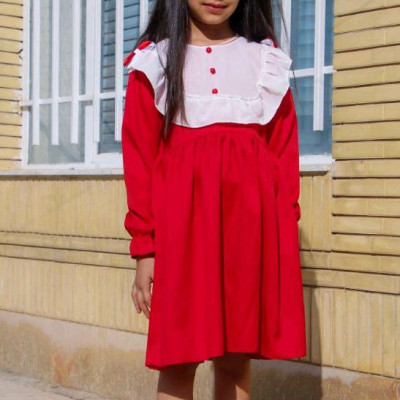 پیراهن کرپ دخترانه مدل لیلیان