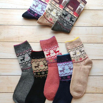 جوراب پشمی زنانه طرح گوزن