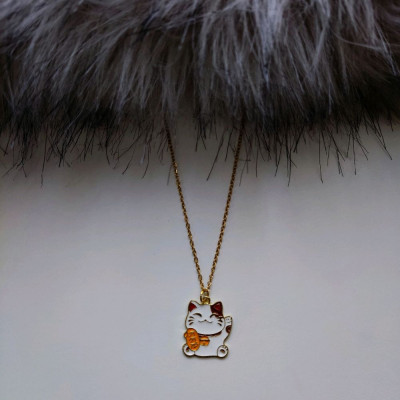 گردنبند مینیمال دخترانه طرح گربه پیشی