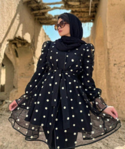 مانتو مجلسی حریر مدل گلدار