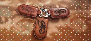 سرکلیدی عقرب چرم طبیعی دست دوزچرم سناباد