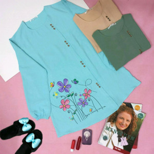 تونیک آستین بلند ابر و بادی درجه یک-138173