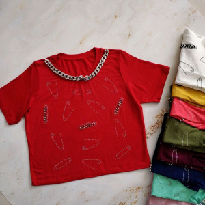 کراپ زنانه یقه کارتیزی