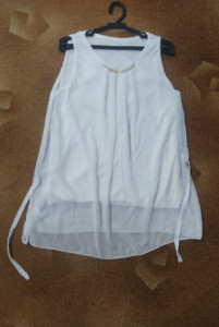 تاپ حریر سفید استر دار-126932