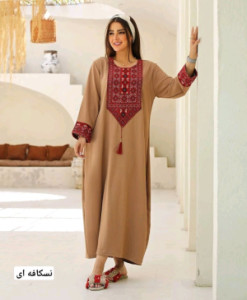 پیراهن روزمره زنانه نخی پیراهن ابرو بادی کتیبه مدل کتیبه-118016