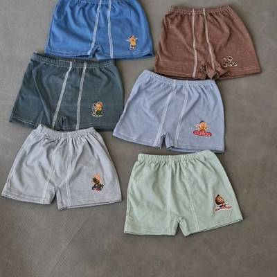 پک دو عددی شورت پسرانه نخی پادار سایز 2 و 3 سال