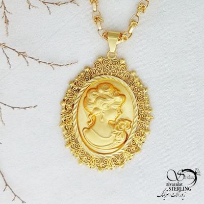 گردنبند برند my dear باروکش آب طلا کد 12390