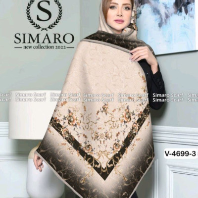 روسری حریر کرپ مجلسی-130987