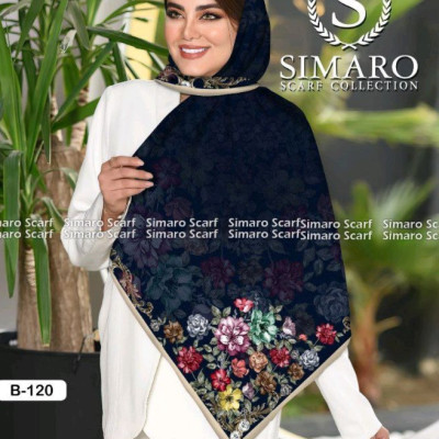 روسری حریر کرپ سیمارو