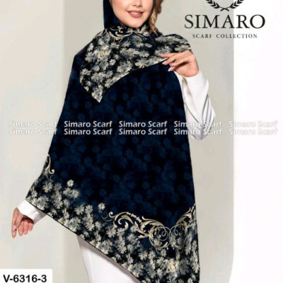 روسری حریر کرپ سیمارو