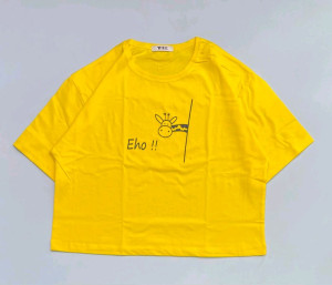 کراپ تیشرت نیم تنه زنانه نخ پنبه اعلا