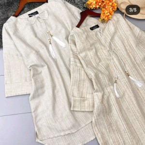 شومیز لینن یقه بندی