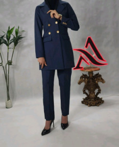 مانتو اداری زنانه پرشیا مکانیک مدل ست اداری یقه انگلیسی-124805